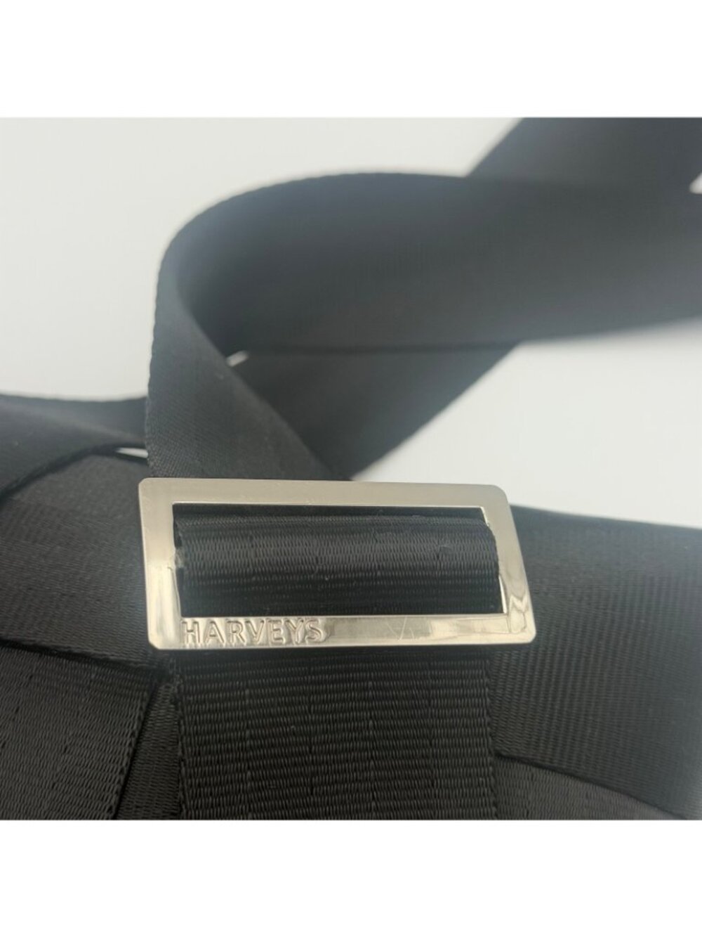 Harveys Seatbeltbag Black Woven Crossbody Shoulder Bag Adjustable Strap - Picture 5 of 10